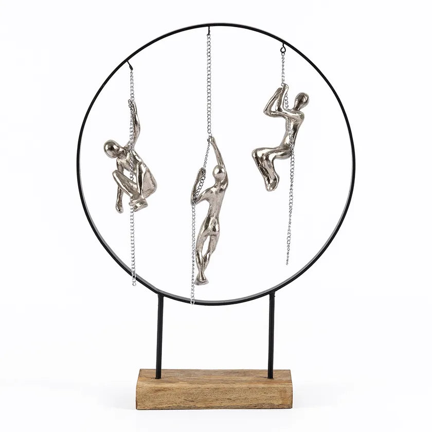 Jest Handcrafted Decor Accent, Silver & Black