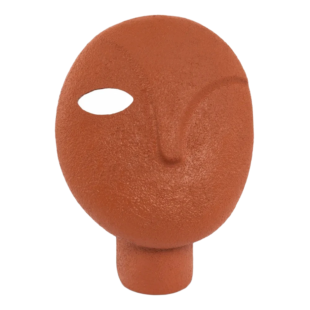 Decorative Abstract Head, Orange
