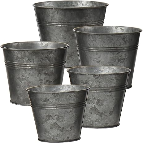 Zinc Vintage Flower Pot