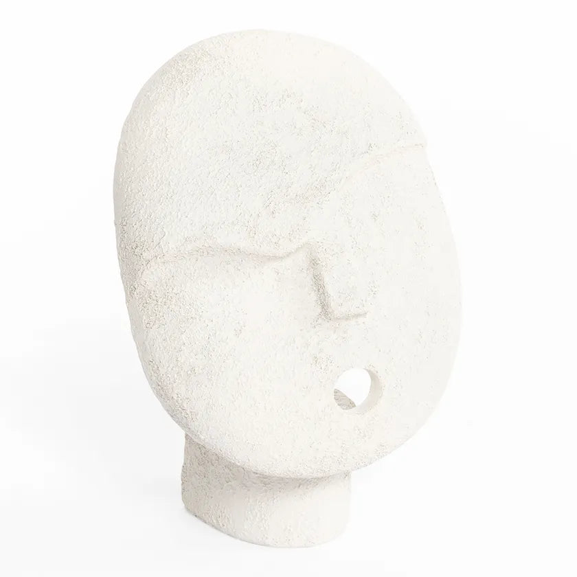 Decorative Abstract Head Accent, Cream