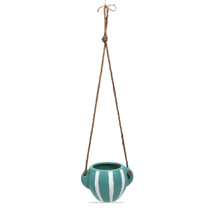 Ceramic Hanging Planter Stripe