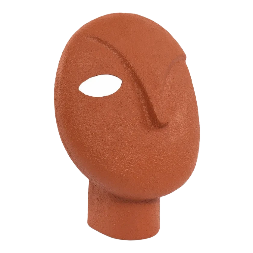 Decorative Abstract Head, Orange
