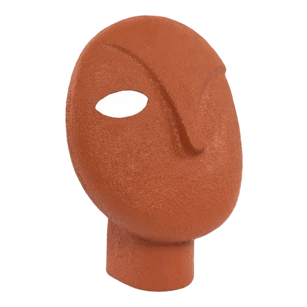 Decorative Abstract Head, Orange