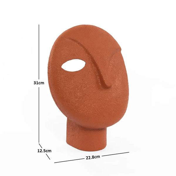 Decorative Abstract Head, Orange