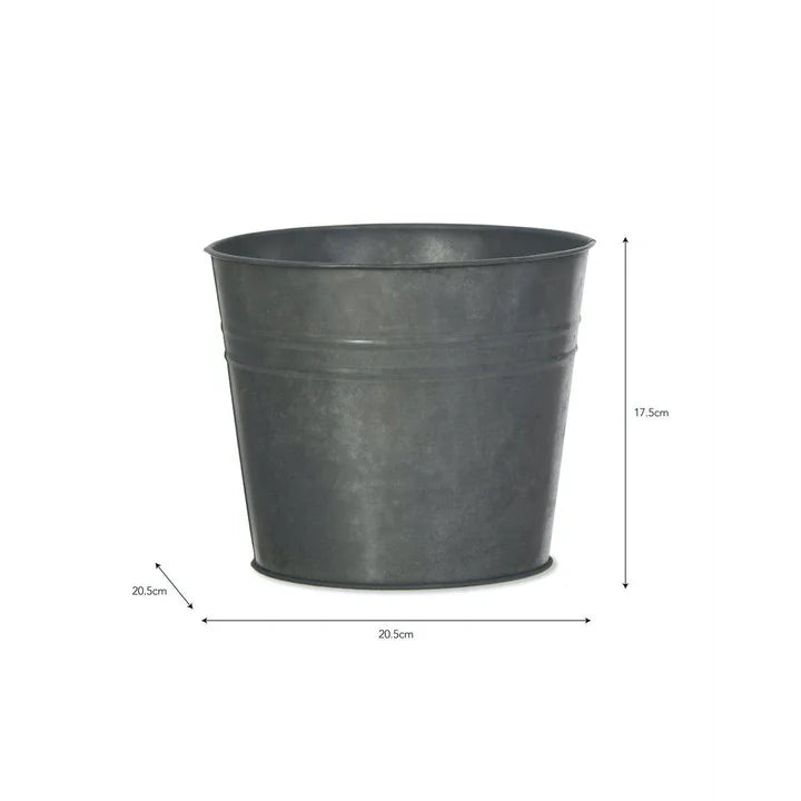 Zinc Vintage Flower Pot